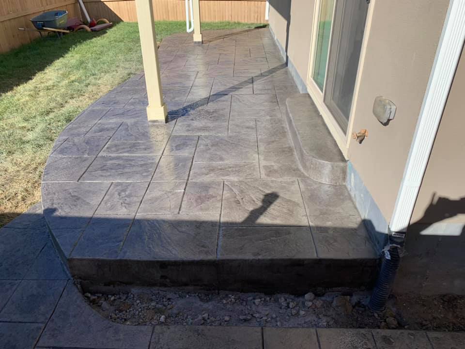 concrete patio installation 6