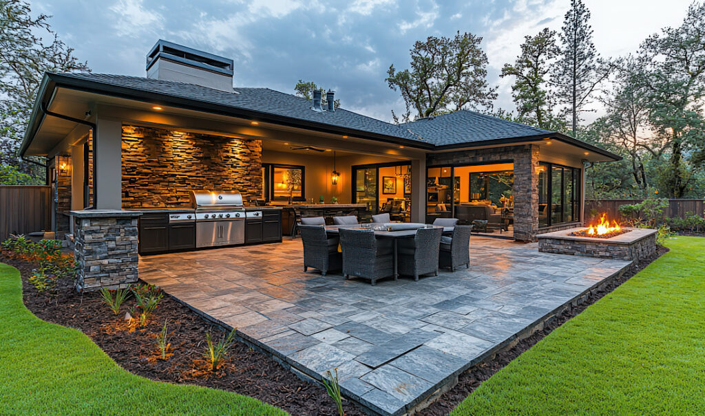 Transform your outdoor living space into a stunning patio retreat in Castle Rock, CO. Residential backyard d design with inspiration of tranquil environment.